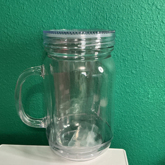 20 oz plastic mason jar
