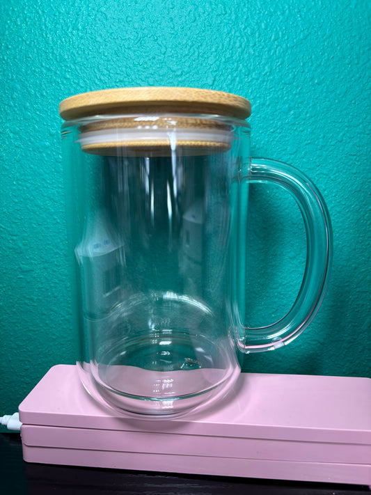 15 oz glass mug